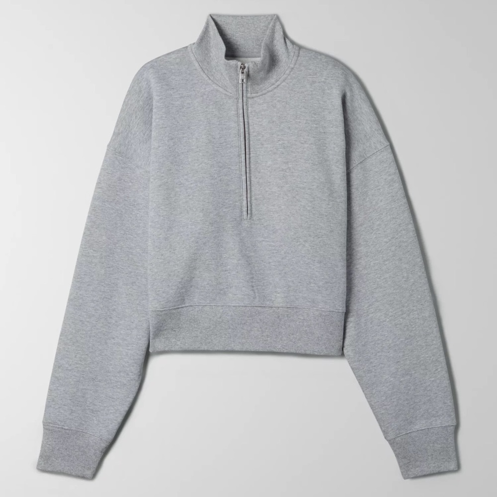 ✨Sold✨ Aritzia Wilfred Free Fleece 1/2 Zip Sweatshirt - Picture 2 of 10